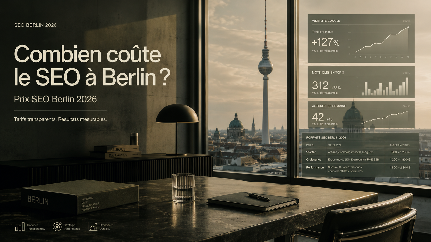 Prix SEO Berlin 2026 — Tarifs transparents
